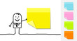 Vector: businessman & blank sticky notes businessman & blank sticky notes