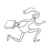 crazy running shopping girl