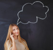 Photo: Young woman thinking Young woman thinking