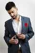 Businessman with handkerchief