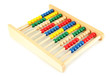 Bright wooden toy abacus, isolated on white