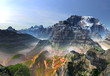 Illustration: Mountain Fantasy Landscape - Computer Artwork Mountain Fantasy Landscape - Computer Artwork