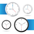 Vector: Black and white clock face in vector Black and white clock face in vector