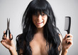 Photo: Woman tonsured her beautiful hair Woman tonsured her beautiful hair