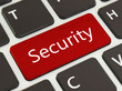 security key on the keyboard of laptop computer