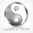 Yin yang grey symbol