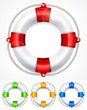 Vektor: Color life buoy on white Color life buoy on white
