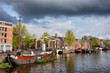 Amstel River Waterfront in Amsterdam