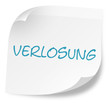 Zettel weiß Verlosung