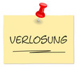 Zettel gelb Verlosung