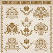 Vector: Set of vector damask ornaments. Set of vector damask ornaments.