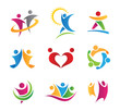 People in action logos and icons