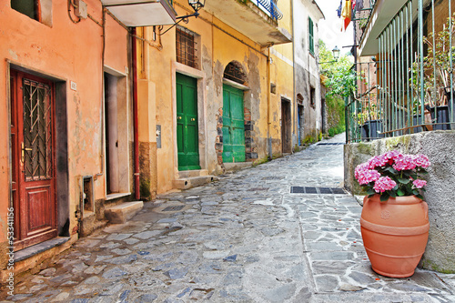 Photo: charming mediterranean streets, Cinque terre, Italy charming mediterranean streets, Cinque terre, Italy