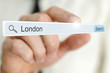 Word London written in search bar