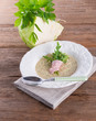 cabbage soup with Arugula and prosciutto