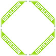 Vektor: 4 Banner "Gutschein" grün 4 Banner "Gutschein" grün