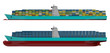 Container ship side