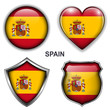 Vektor: Spain, spanish flag icons, vector buttons. Spain, spanish flag icons, vector buttons.