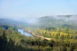 view on Gauja valley in spring in Sigulda, Latvia