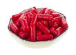 Spicy gum in dish
