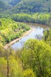 areal view on Gauja river valley in spring in Sigulda, Latvia