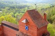 areal view on Turaida castle and Gauja river valley