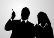 Vector image of a businesscouple working together. AI CS.