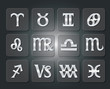 Set of zodiac signs, vector