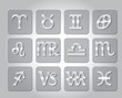 Set of zodiac signs, vector