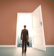 open door to city