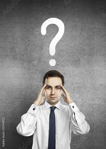 Photo: businessman thinking businessman thinking