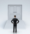 businessman and  doors
