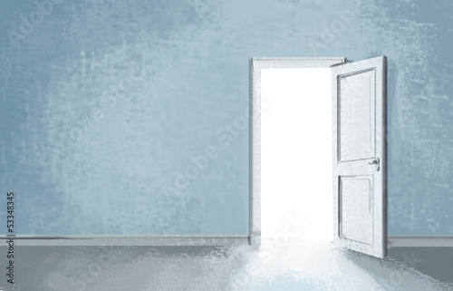 Photo: drawing blue concrete room drawing blue concrete room