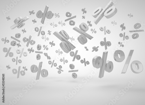Illustration: falling procents falling procents