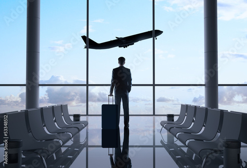 Photo: man in airport man in airport