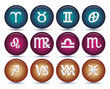 Set of zodiac signs, vector