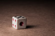  dices on vintage background