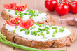 Photo: Two sandwiches with cream cheese Two sandwiches with cream cheese