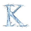 Water splashes letter