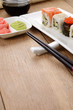 Foto: Mixed sushi on a white plate Mixed sushi on a white plate
