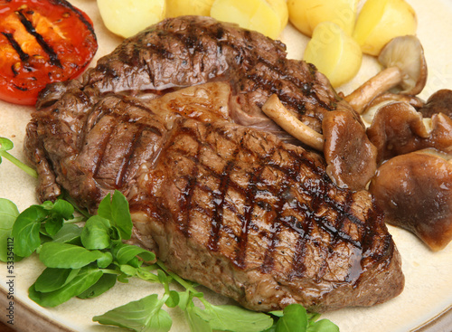 Photo: Rib-eye Steak Dinner Rib-eye Steak Dinner
