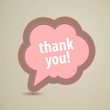 Vector Illustration of a Thank You Speech Bubble