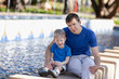 Photo: family of two outdoors family of two outdoors