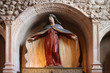 Statue de la vierge rouge à Pérouges