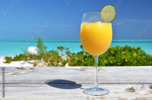 Photo: Glass of orange juice. Exuma, Bahamas Glass of orange juice. Exuma, Bahamas