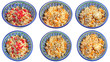 top view on traditional asian pilau