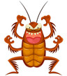 scary cartoon cockroach