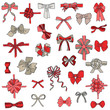 Vector: Set of gift Bows with Ribbons - for design and scrapbook Set of gift Bows with Ribbons - for design and scrapbook