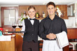 Photo: Kellner und Kellnerin im Restaurant Kellner und Kellnerin im Restaurant