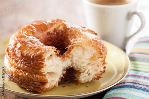 Photo: Croissant and doughnut mixture on a dish Croissant and doughnut mixture on a dish
